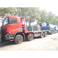 Dongfeng 8x4 flatbed excavator transport truck